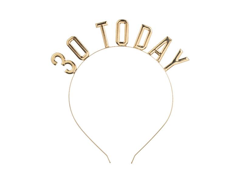 Stirnband 30 Today, gold - FeierGlanz